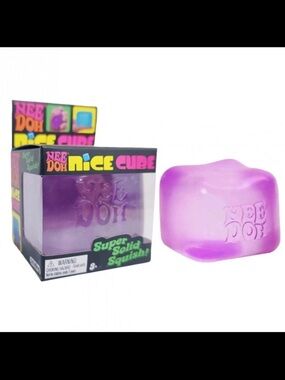 NeeDoh Nice Cube PURPLE Super Solid Squish Toy